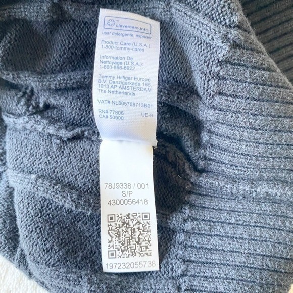 Vintage Tommy Hilfiger Cable Knit Crew-Neck Sweater‎ Mens S Black - Picture 12 of 13